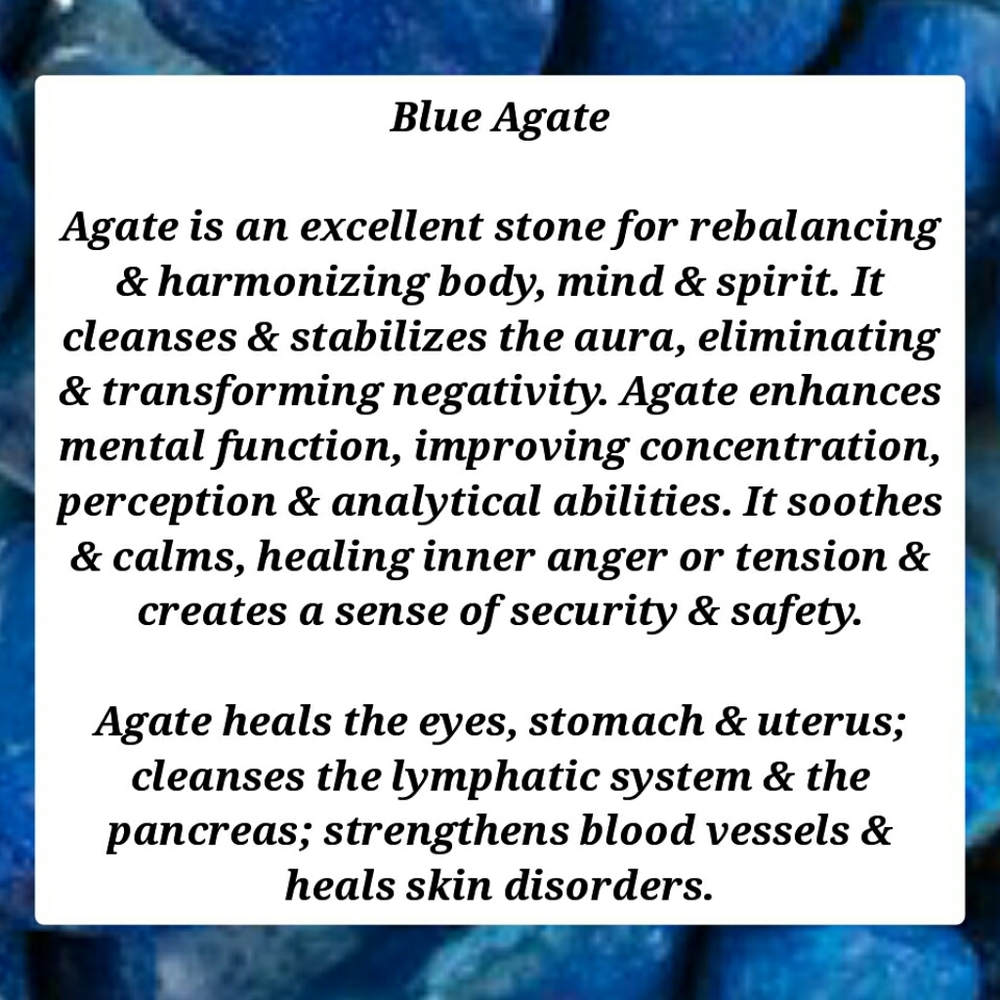 Genuine Blue Agate Stone Bracelet - Picture 3 of 3